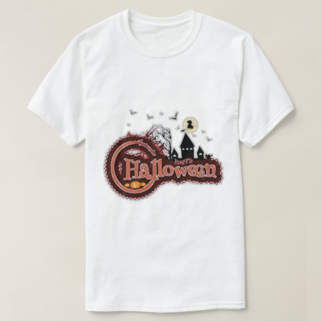 Spooky Vibes: Haunting Halloween T-Shirt" T-Shirt (Design vorne)