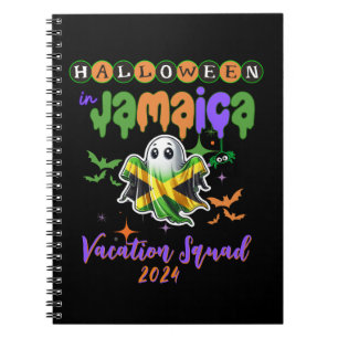 Spooky Vibes in Jamaica Tropical Halloween Fun Notizblock