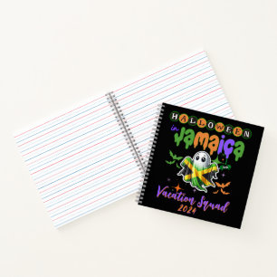 Spooky Vibes in Jamaica Tropical Halloween Fun Notizbuch