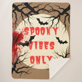 Spooky Vibes nur Halloween-Bat und Blut-Spritzer Sherpadecke