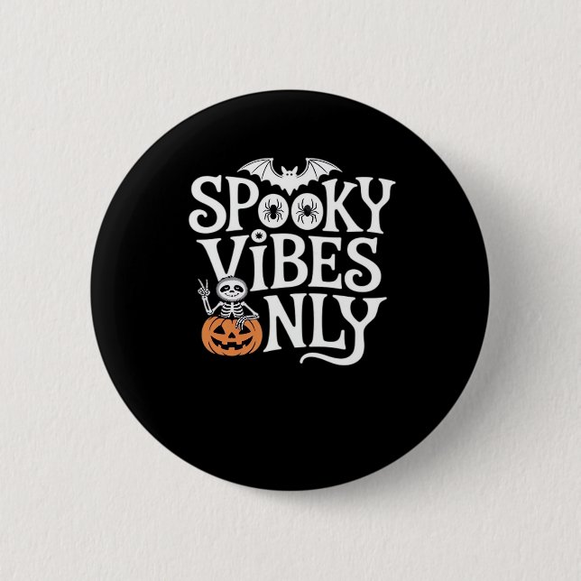 Spooky Vibes nur Halloween Sloth Oversized T-Shir Button (Vorderseite)