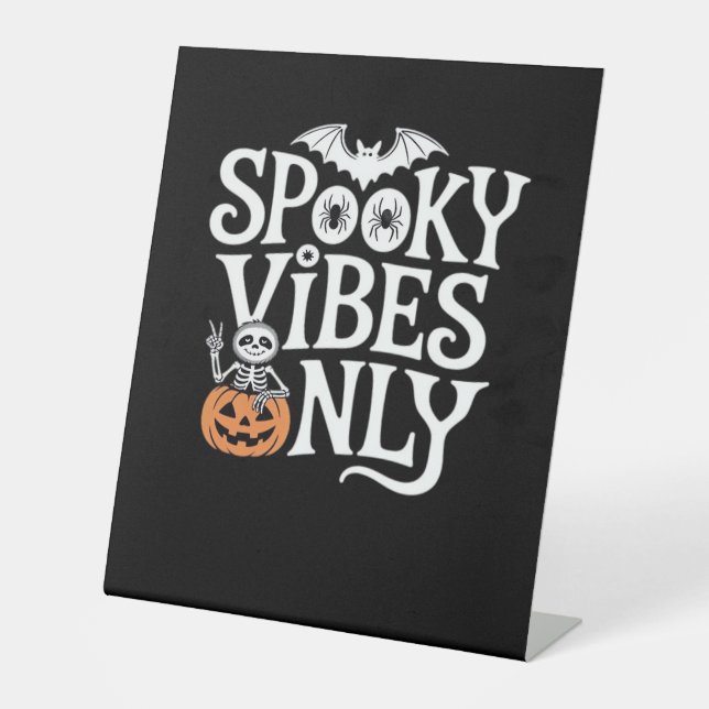 Spooky Vibes nur Halloween Sloth Oversized T-Shir Sockelschild (Vorderseite)