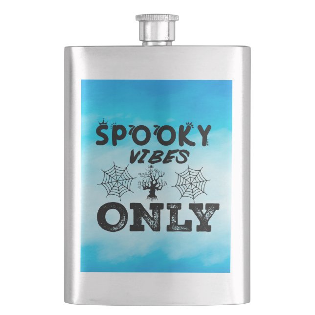 Spooky Vibes Only-67293 Kapuzenpullover Flachmann (Vorderseite)