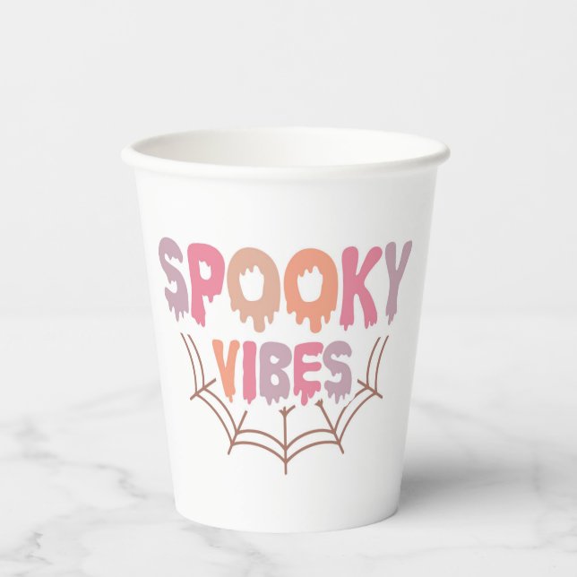 Spooky Vibes Pappbecher (Vorderseite)