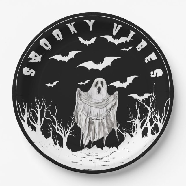 Spooky Vibes Pappteller (Vorderseite)