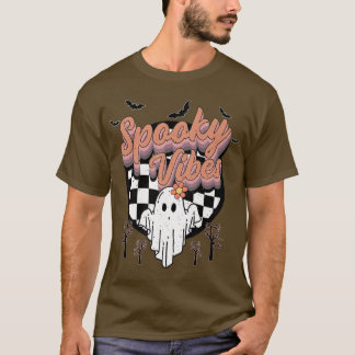 Spooky Vibes Retro Halloween Niedlich Boo Costume  T-Shirt
