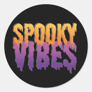 Spooky Vibes Runder Aufkleber