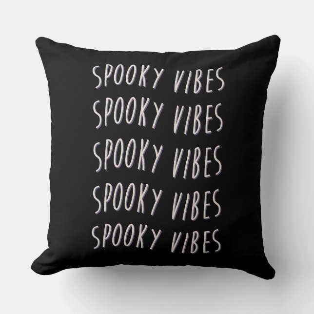 spooky vibes typography kissen (Vorderseite)