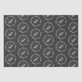 Spooky Vibes Whimsical Schwarz-weiß Happy Hallowee Seidenpapier