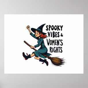 Spooky Vibes Women's Right Halloween Hexe Poster