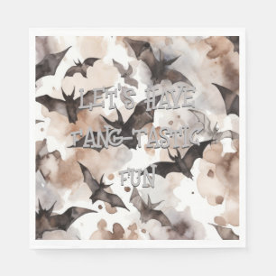 Spooky Wasserfarben Fledermäuse Halloween Fang-Tas Serviette