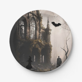 Spooky Witching Stunden Halloween-Party Einladung Pappteller
