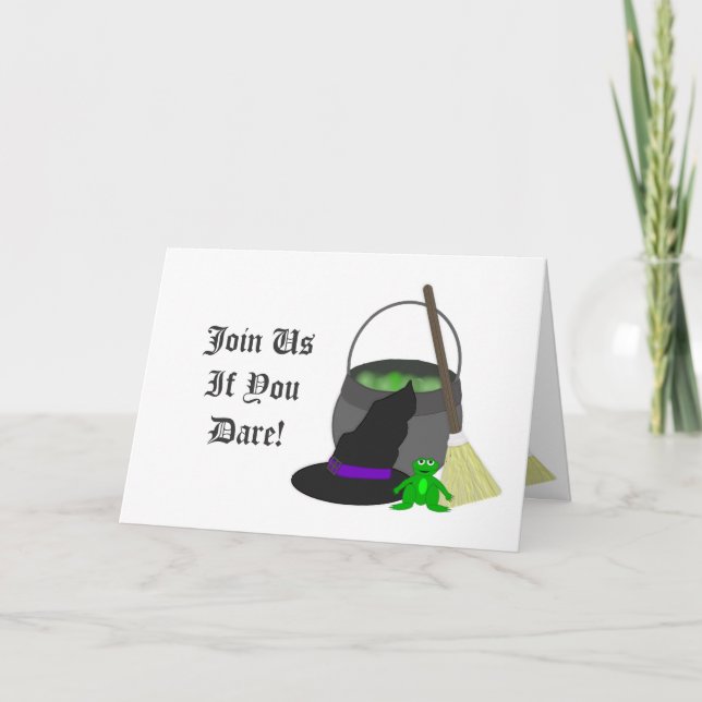 Spooky Witchs Brew Feiertagskarte (Vorderseite)