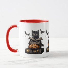 Spooky Witchy Cat Halloween-Tasse Tasse