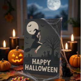 Spooky Witwen Halloween Grußkarte Feiertagskarte
