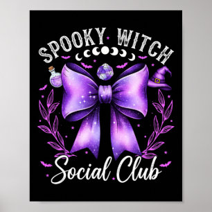 Spooky Witz Social Club Coquette Funny Halloween Poster