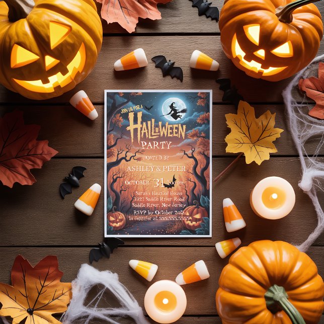 Spooky Witz & Spuk Halloween-Party Einladung (Von Creator hochgeladen)