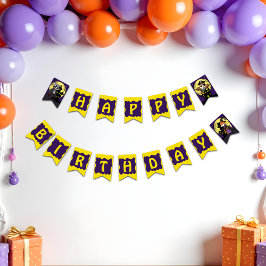 Spooky Woodland Tiere in Kostüm glücklich Geburtst Wimpelkette