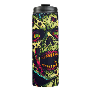 Spooky Zombie Comic Pop Kunst Thermosbecher