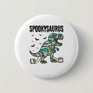Spookysaurus Halloween Dinosaur T-Rex Button