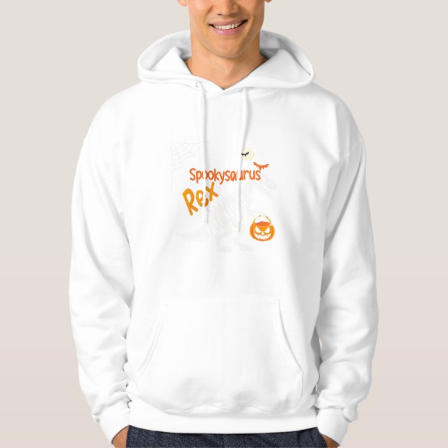 Spookysaurus Rex Halloween T-Rex Skeleton Hoodie (Vorderseite)