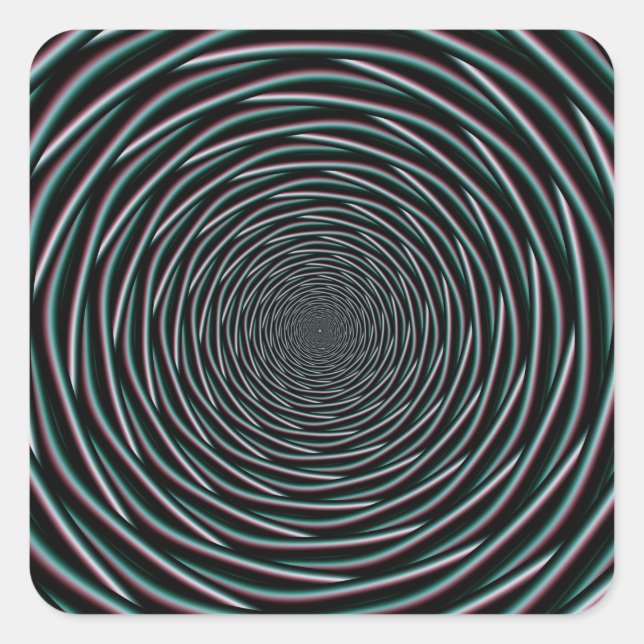 Spool Vortex Quadratischer Aufkleber (Vorderseite)