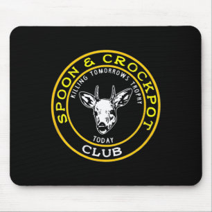 Spoon and Crockpot Club Funny Junting Design Mousepad