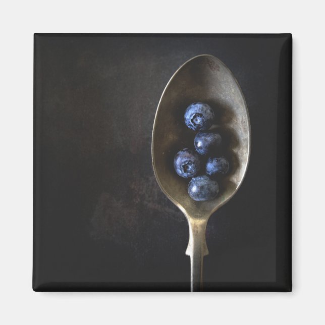 "SPOON OF BLUEBERRIES" NAHRUNGSMITTELKÜHLSCHRANK M MAGNET (Vorne)