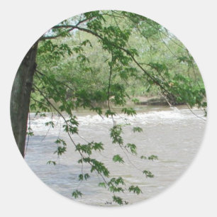 Spoon River Dam Runder Aufkleber