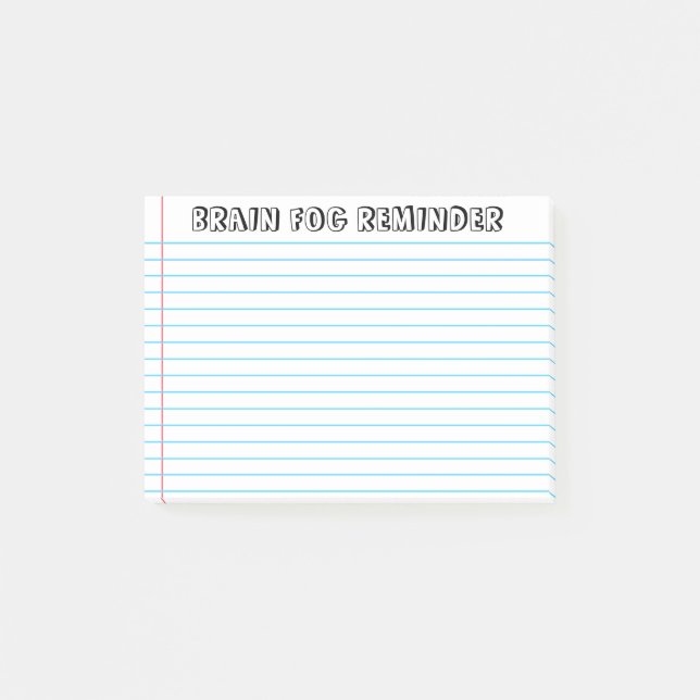 Spoonie - Brain Fog Post-It Notes-Maladie Chroniqu (Devant)