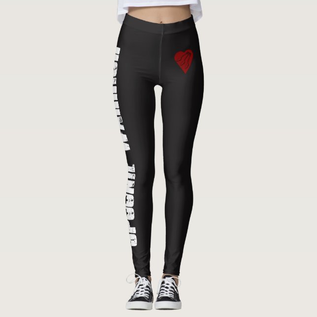 Spoonie Krieger mit Herzen und Löffeln Leggings (Vorderseite)