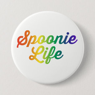 Spoonie Leben-Knopf (Regenbogen) Button
