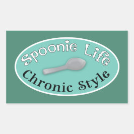 Spoonie Style - Diner Green Rechteckiger Aufkleber