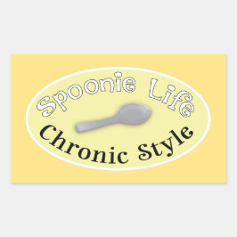 Spoonie Style - Gelb Rechteckiger Aufkleber