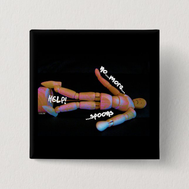 Spoonies warnendes Knopf-Abzeichen-Button Button (Vorderseite)