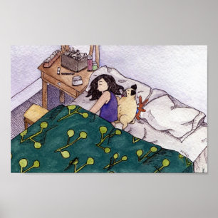 Spooning Mops Poster