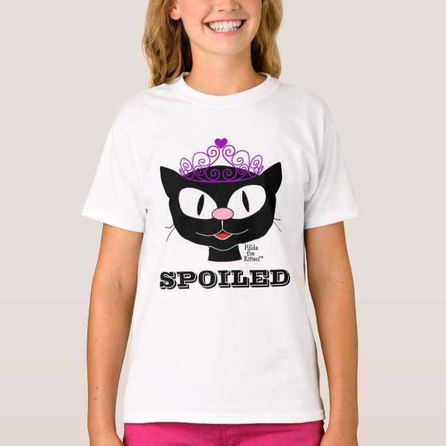 SPORIERTE Niedliche Cartoon Princess Cat Girl's T  T-Shirt (Vorderseite)