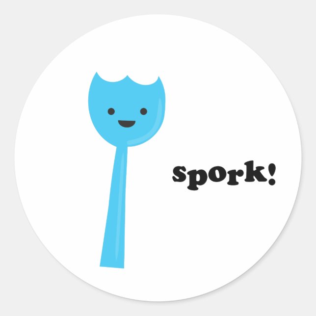 Spork! Runder Aufkleber (Vorderseite)