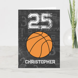 Sport 25. Geburtstag Basketball Karte