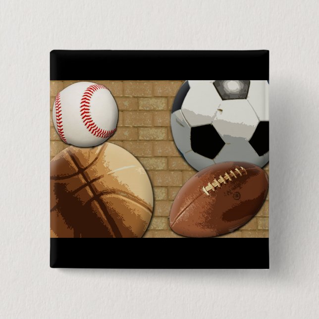 Sport Al-Stern, Basketball/Fußball/Fußball Button (Vorderseite)