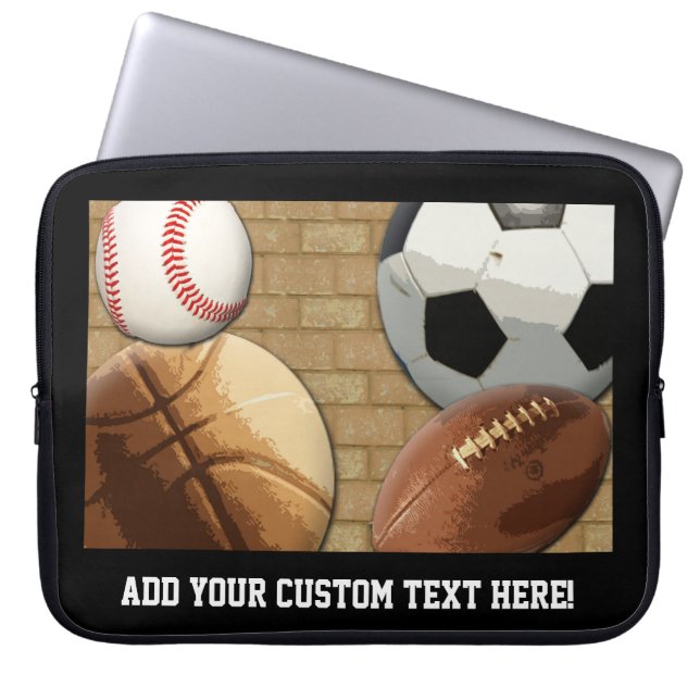 Sport All-Star-, Basketball/Fußball/Fußball Laptopschutzhülle (Vorderseite)