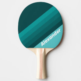 Sport Aqua Fade Stripes with Name Tischtennis Schläger