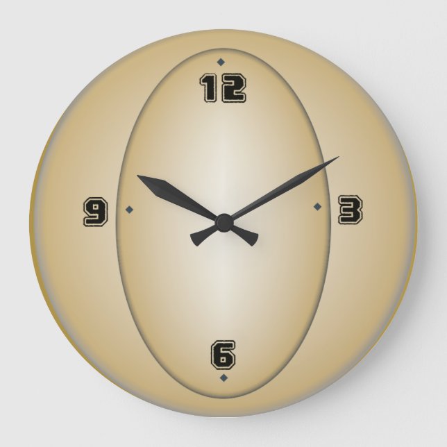 Sport Art Deko Große Wanduhr (Vorderseite)