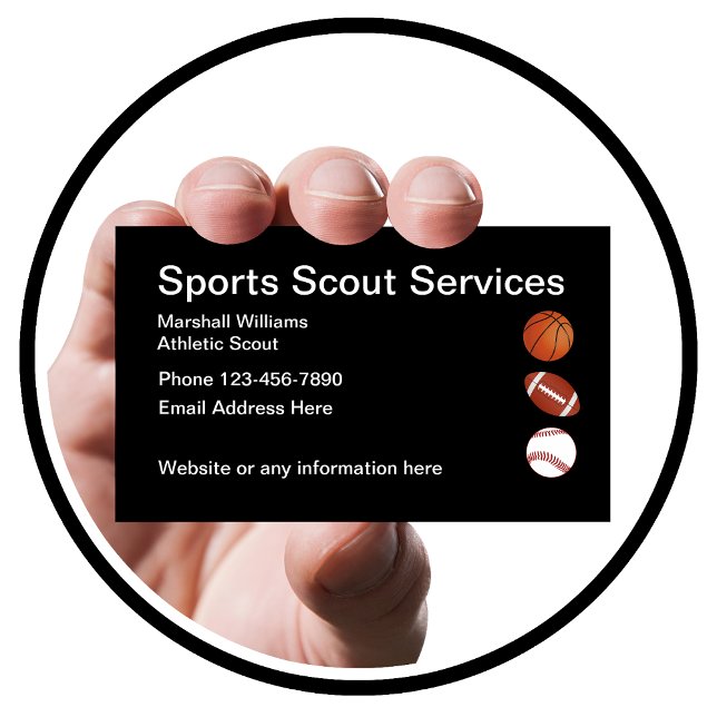 Sport Athletic Scout Einfaches Layout Visitenkarte (Von Creator hochgeladen)