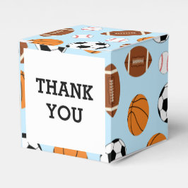 Sport Baby Dusche Co-ed Thema Boy Blue Geschenkschachtel
