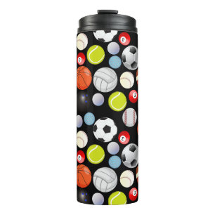 Sport Balls Muster Thermosbecher