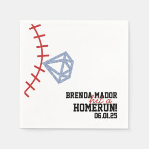 Sport Baseball Homerun Glitter Brautparty  Serviette