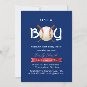 Sport Baseball Thema Es ist eine Baby-Dusche Einladung