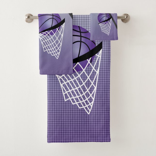 Sport 🏀 Basketball - Lila | DIY Text Badhandtuch Set (Insitu)