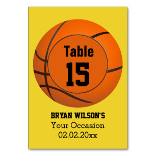 Sport Basketball Thema Personalisierte Tischnummer